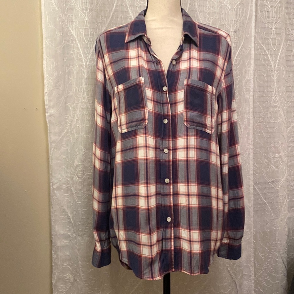 Mossimo Women’s Boyfriend Fit Plaid Shirt